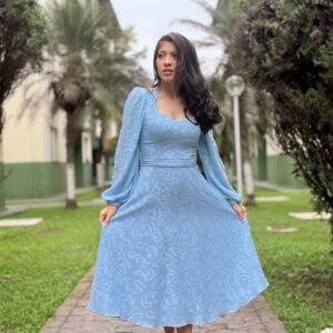 VESTIDO CELESTE